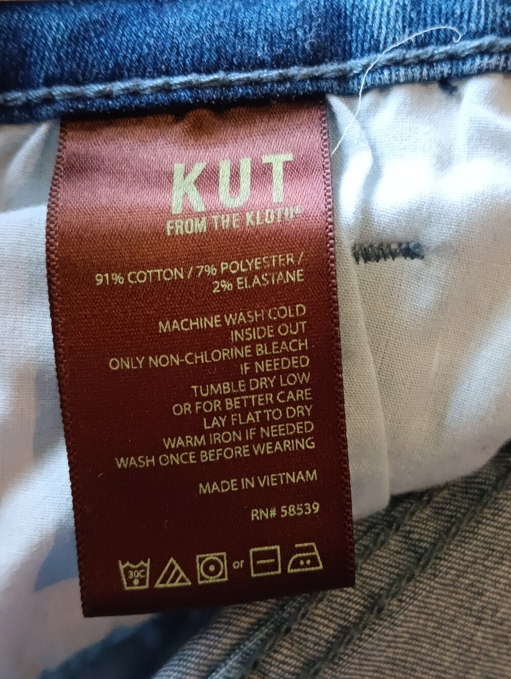 High Rise Toothpick Skinny Blue Jeans Kut From The Kloth Womens Size 6 - Picture 10 of 10